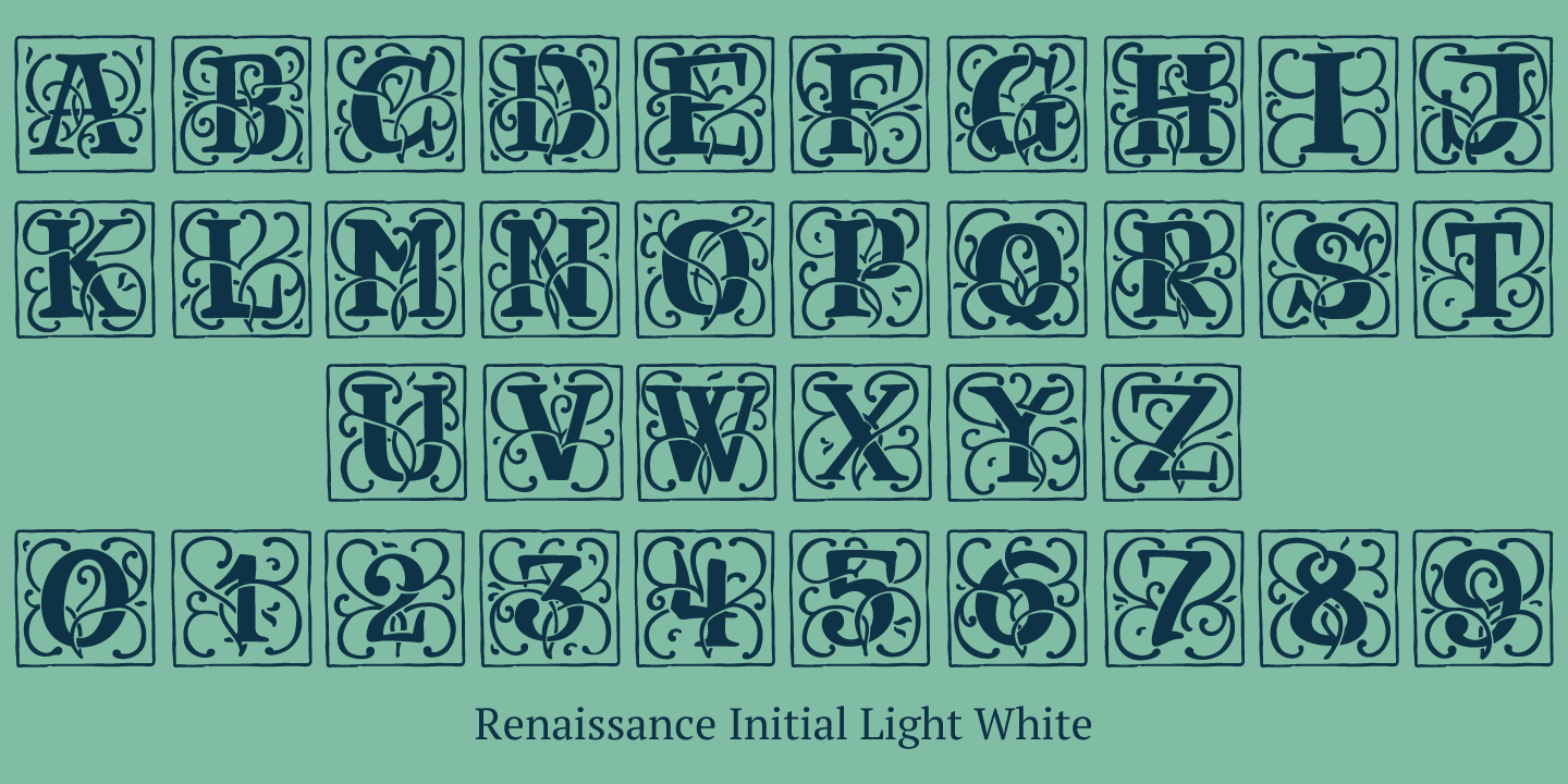 Пример шрифта Renaissance Initial #5